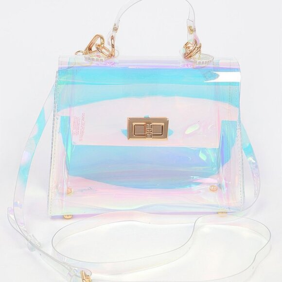Hologram Transparent Crossbody Bag - Picture 1 of 4